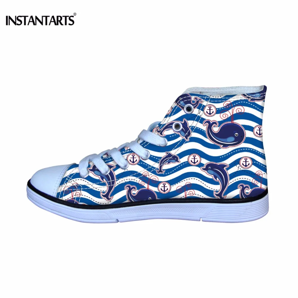 INSTANTARTS Newest Kids Breathable Sneaker Shoes Stylish Boys High Top
