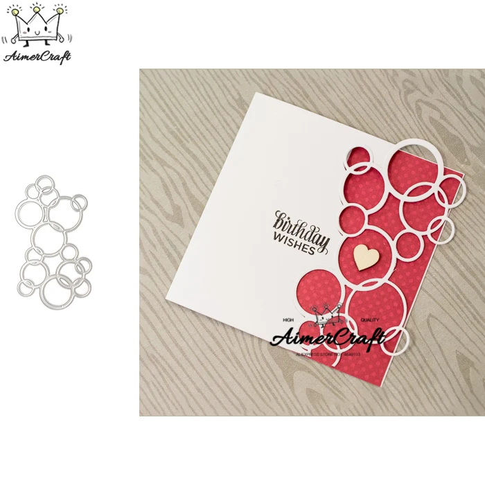 

Bubble Circles Border Metal Cutting Dies Scrapbooking Stencil For DIY Paper Card Decorative Embossing Die Cut Craft New 2019