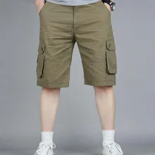 Летний прилив короткие BaggyPants Для мужчин хлопковый комбинезон праздничные "плюс сайз" человек пляжные шорты брюки черного цвета Большие размеры 34 36 40 44 46