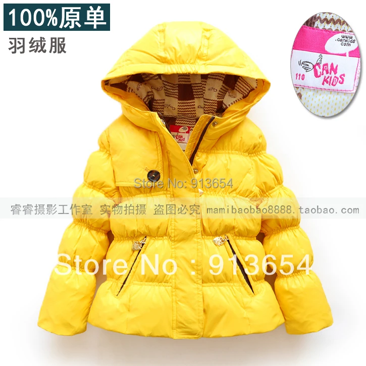 

Free shipping new 2014 autumn Winter jacket baby clothing girls down coat hooded baby outerwear child down jacket Grey duck down