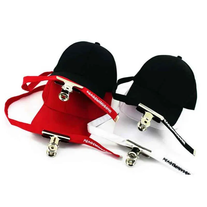 

2018 Unisex New Bigbang GD Caps K-pop BTS cap hat with Clip Letters Baseball Cap Bone Fashion Snapback Caps Hip Hop Hats