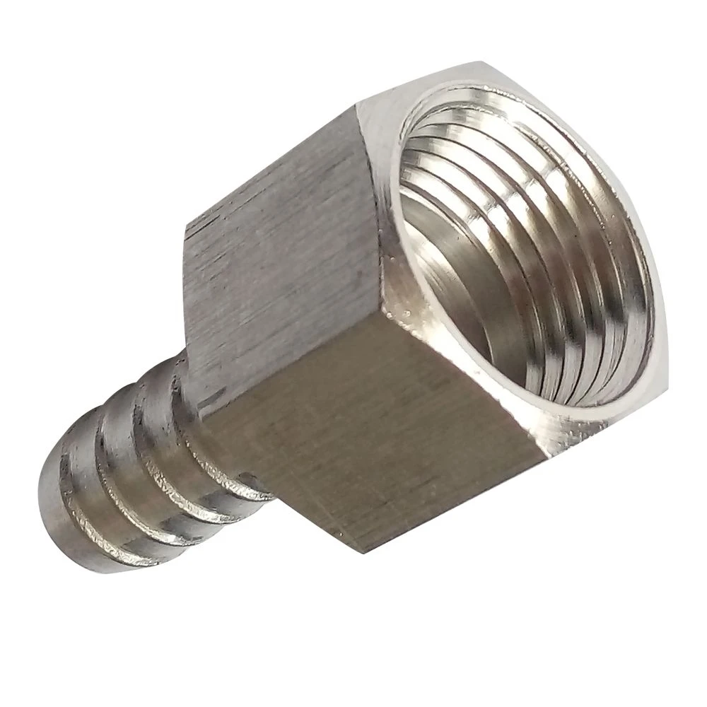 

Hose Tail Brab Fitting Female Straight Connector 6 mm ID * 1/4" BSPT Stainless Steel 304 Barstock
