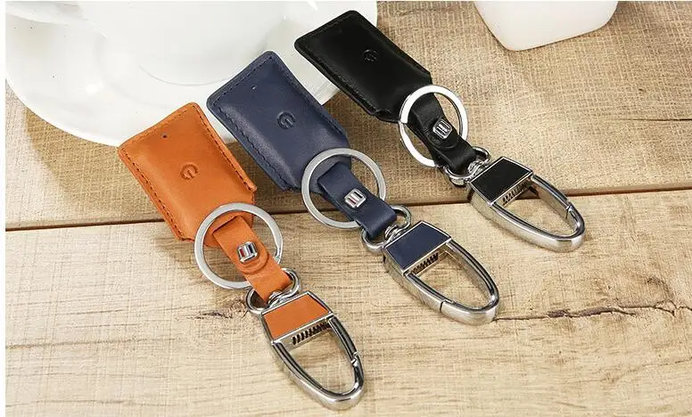 

Men Leather Key Holder Solid Black Housekeeper For Keys bag High Quality Leather Key Case