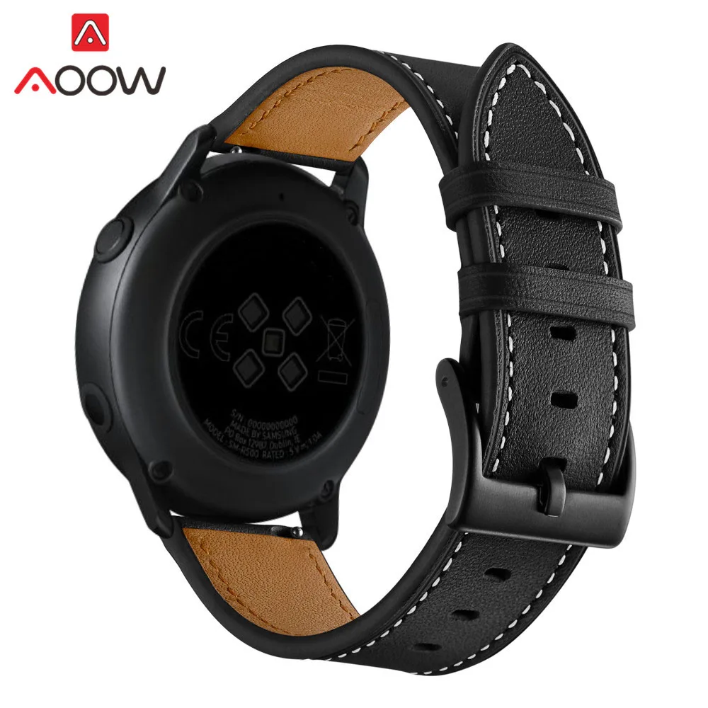 Ремешок для часов из натуральной кожи Samsung Galaxy Watch 42 мм Active 20 ремешок браслета