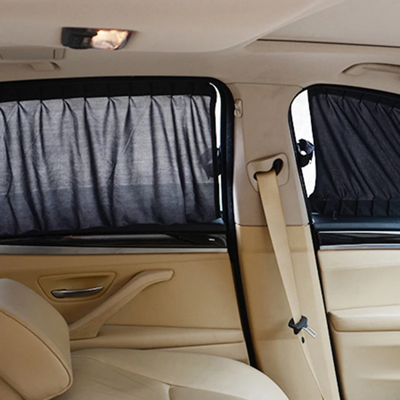 

2 x 50S/50L Car Side Window Sunshades Car Window shade Curtain Auto Rear Windshield Sun Block