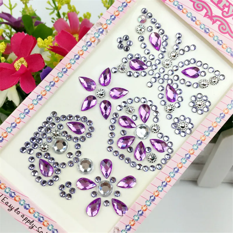 17*8.5 см/лист акриловые мультфильм мотив стразы, наклейки diy craft телефон автомобиля стикер ногтей вставить декоративные аксессуары