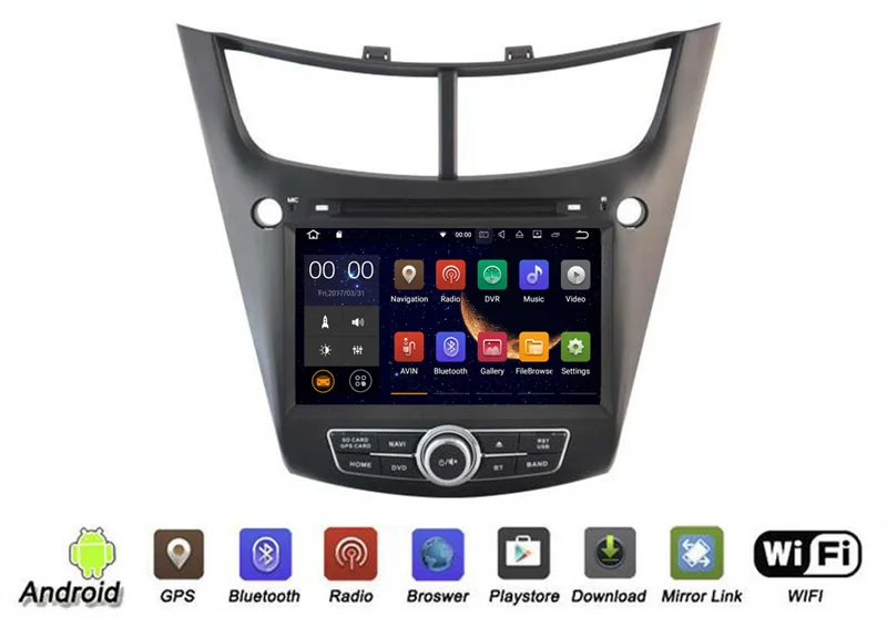 Sale YESSUN For Chevrolet Sail 2015 Android Car GPS Navigation DVD player Multimedia Audio Video Radio Multi-Touch Screen 2
