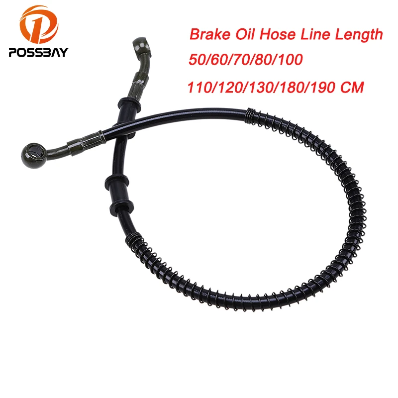 

POSSBAY Motorcycle Brake Oil Hose 500mm-1900mm Line Pipe Reinforced Brake System Clutch Oil Hose Line Pipe For Harley Touring