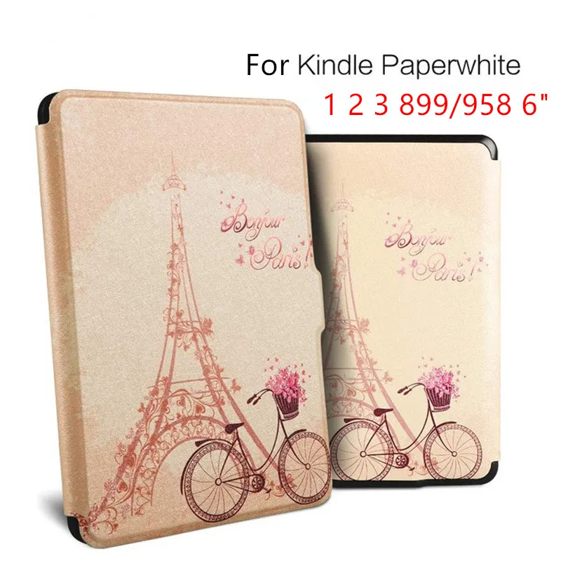 

Ultra Slim PU Leather Case For Kindle Paperwhite 123 Smart Cover For Amazon Kindle Paperwhite 1 2 3 e-Reader Auto Sleep/Wake up