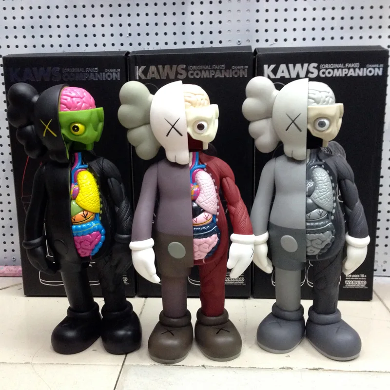 

38 cm Original Fake KAWS Plastic Action Figures Model Dolls with box Brinquedos Ka15