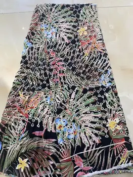 

2019 African Tulle Lace Fabric High High Quality Lace Material Net French Swiss Cotton Lace Embroidery Nigeria Lace Fabric