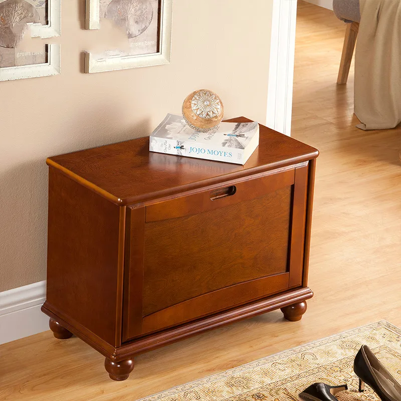 Solid Wood Shoes Bench Multi Function Creative Pastoral Simple