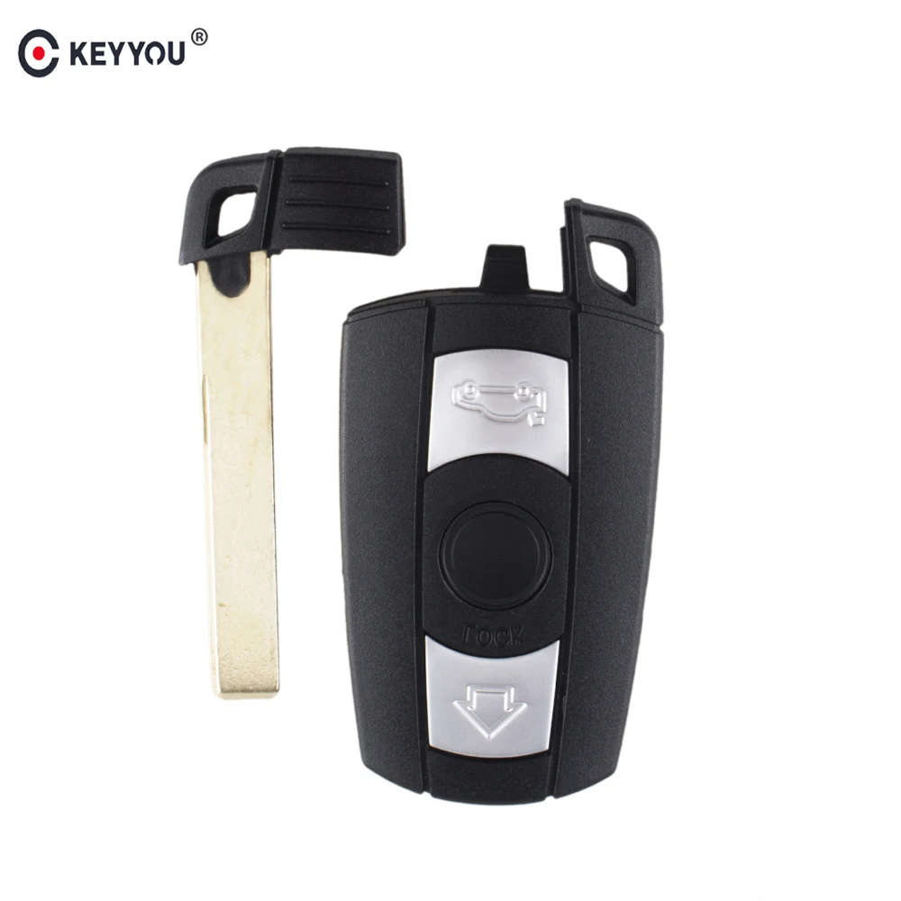 

KEYYOU 3 Buttons Smart Remote Key Case Shell For BMW 1 3 5 6 Series E90 E91 E92 E60 Keyless Entry Fob Car-Styling Alarm Cover