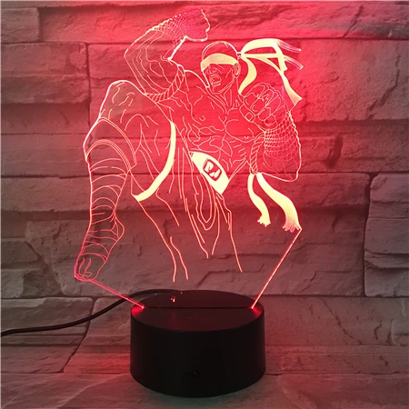 

League of Legends LoL Heros LED Night Light Touch Sensor 7 Color Changing Nightlight the Blind Monk Lee Sin Table Lamp Bedroom