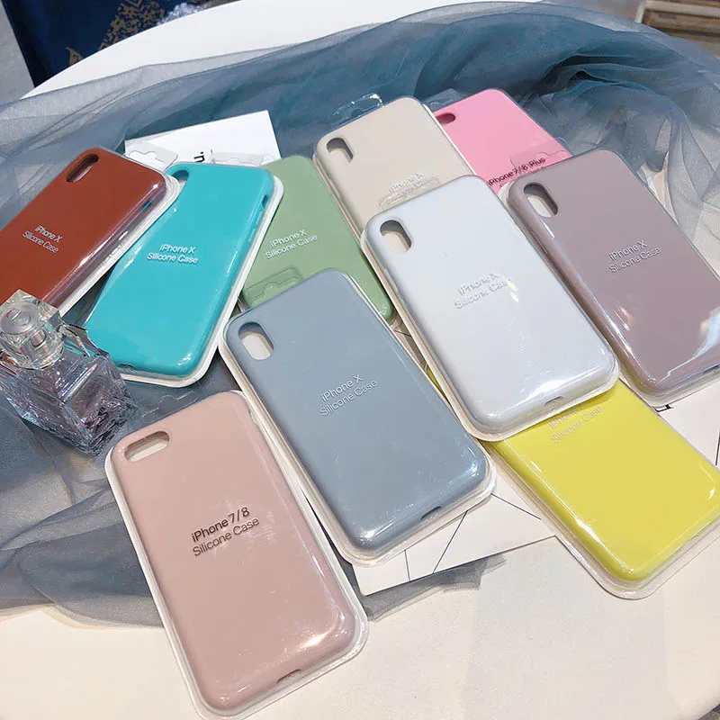 32 цвета жидкий силиконовый чехол для телефона для Apple X/XS Max XR популярный яркий выразительный чехол для iPhone 6 6s plus 7 8 plus
