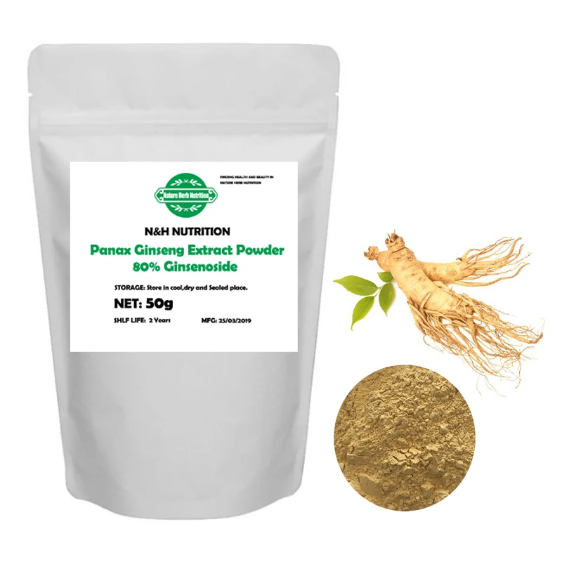 

High Quality Pure Natural Panax Ginseng Extract Powder 80% Ginsenoside For Enhance Immunity