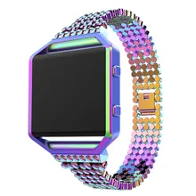 Carprie Замена Нержавеющая сталь цепь Смарт-часы Quick Release комплект ремешок для fitbit Blaze на смарт-часы se14a