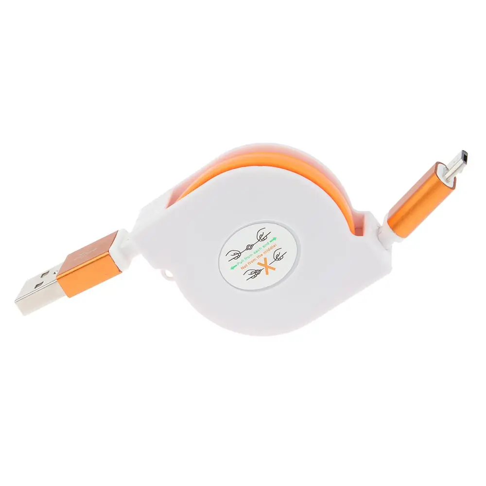1 metro retráctil de sincronización de datos USB a Micro USB Cable cargador para Samsung S4 Android para otros teléfonos Android