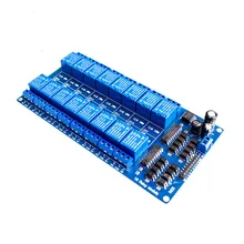 1 шт. TZT teng 1 шт. 12 в 16 канальный релейный модуль для arduino ARM PIC AVR DSP электронный релейный ремень оптрон изоляция