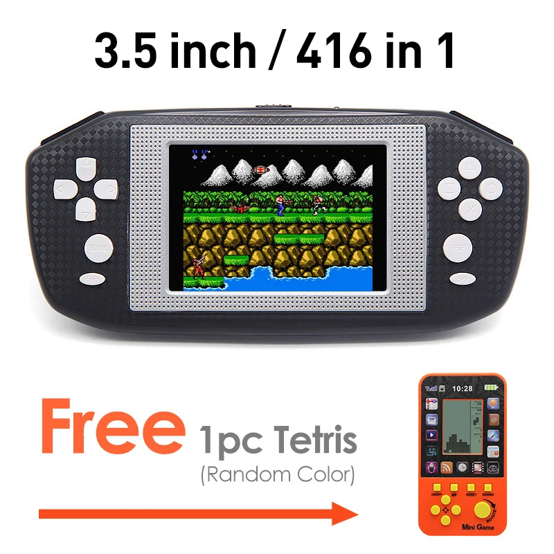 

3.5 Inch Game Handheld LCD Screen Video Game Console Built-in 416 Retro Games Console for Kids Electronic Educational Toy