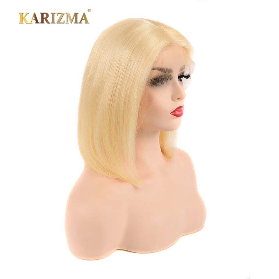 Karizma 1B 613 блондинка синтетические волосы на кружеве человеческие Искусственные парики для черный для женщин 13*4 бразильский коротки