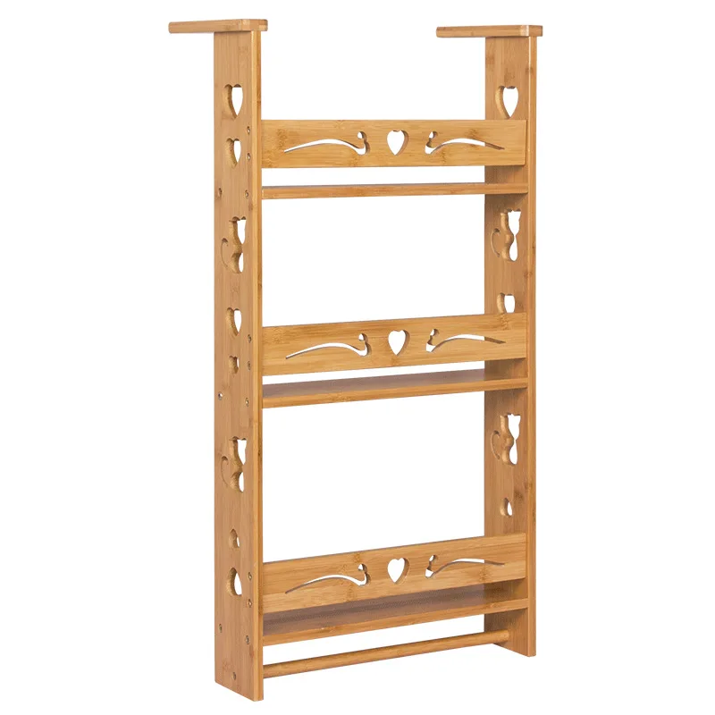  Bamboo refrigerator rack kitchen storage rack Side hanging refrigerator spice rack seasoning finish - 32956756875