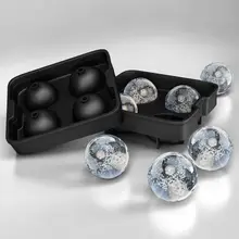 Бейкер депо дизайн 4 отверстия ледяные шарики питьевой поднос для вина кирпич круглый создатель прессформы вечерние бар силиконовый Хоккей CDSM-613