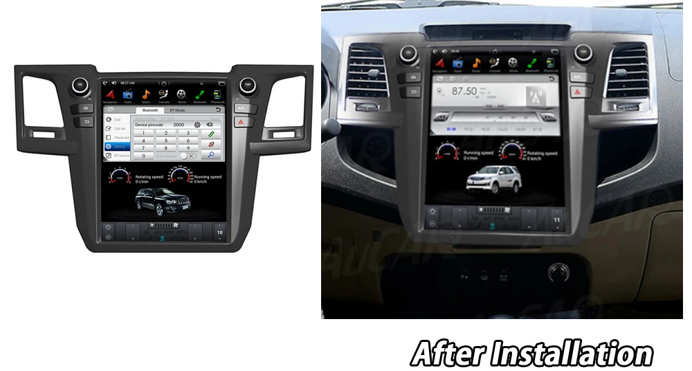 Flash Deal Liislee Android Tesla vertical For Toyota Fortuner / Hilux SW4 Stereo Car BT Carplay GPS Navi Map Navigation System Multimedia 11