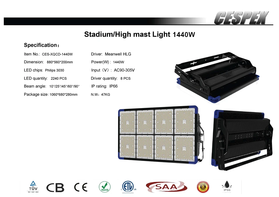 200W-1440W LED stadium light__6