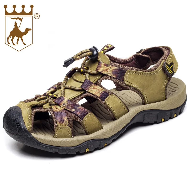 

Leader Show Men Top Quality Sandals Leisure Genuine Leather Beach Shoes Casual Keep Breatnhable Shoes Handmade Stitching Sandals