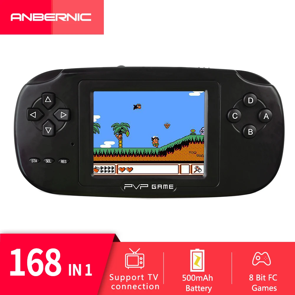 

3Inch Video Games Childhood Portable Pocket Handheld Game Console 8 Bit Mini Retro Game Console retro game 168 Gift PVP-GAME PS1
