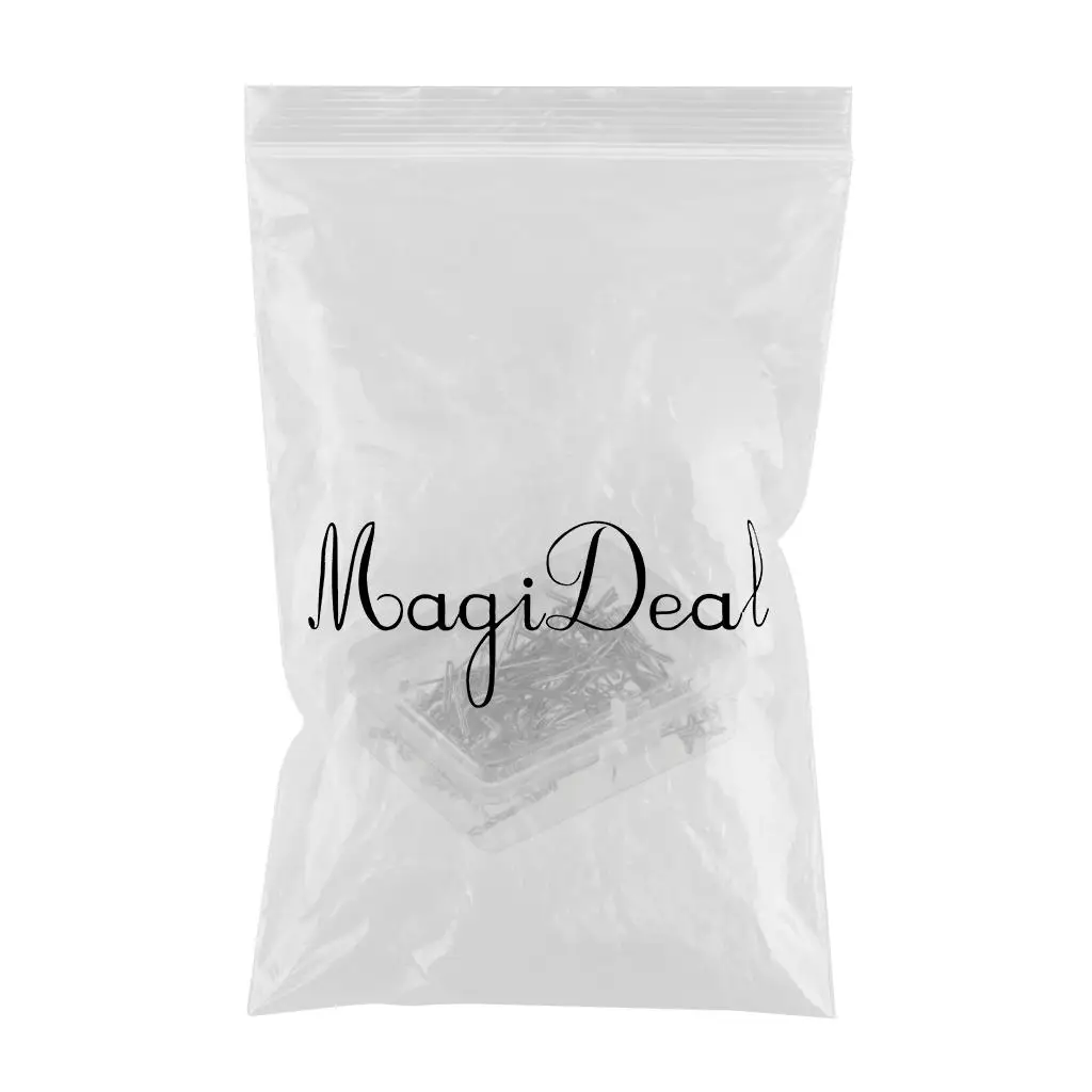 100 Pieces 38mm Length T-pins Style Tools for Fixing Wig/Hair Weft/Hair Extension/Dress Form Silver