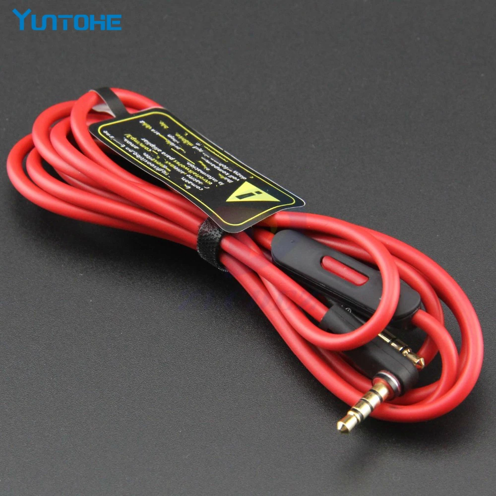 

3.5MM Control Talk Cable Aux Cable For Headphones Studio Solo Pro Replacement Mic Remote Cable 10pcs