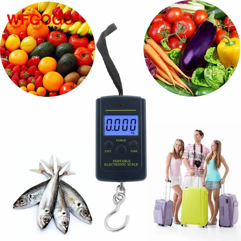 Карманные кухонные весы 40 кг/20 г цифровые электронные портативные с подсветкой