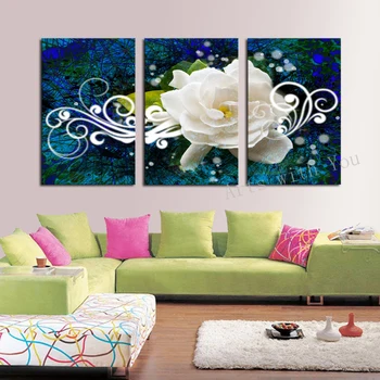 

3 Panels Flower HD Canvas Print Painting Artwork Modern Home Wall Decor painting Canvas Art HD Picture Paint on Canvas Prints