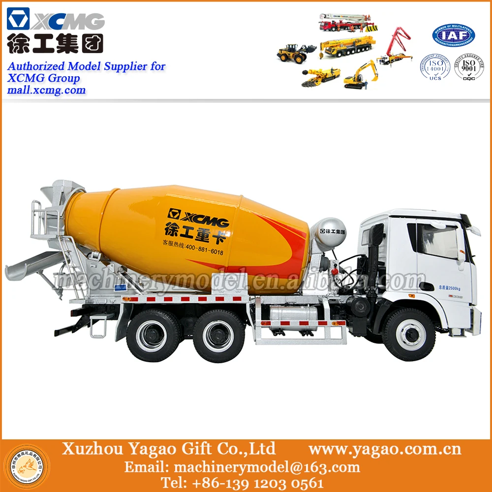 1 24 Scale Diecast Construction Car Model XCMG Concrete Mixer Truck Scale Model Corporation Gift