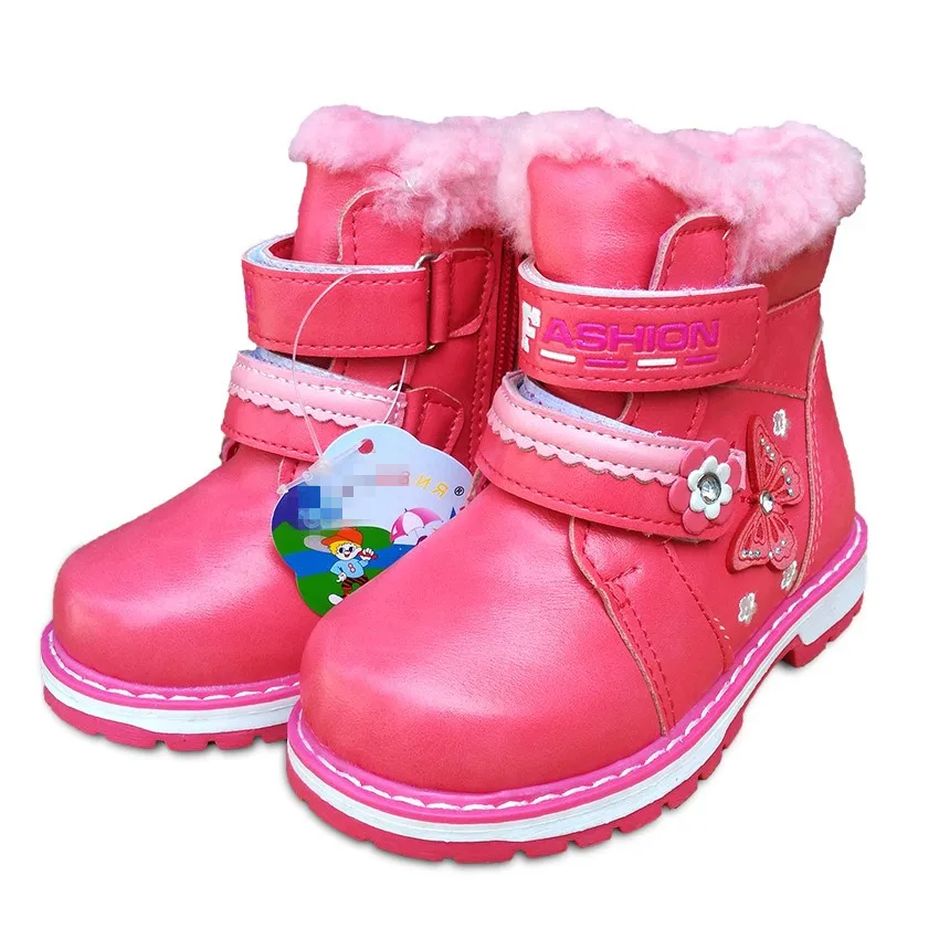 Лидер продаж; 1 пара детских ботинок из искусственной кожи; мягкие зимние ботинки для девочек; теплые зимние ботинки для малышей; Брендовая детская обувь