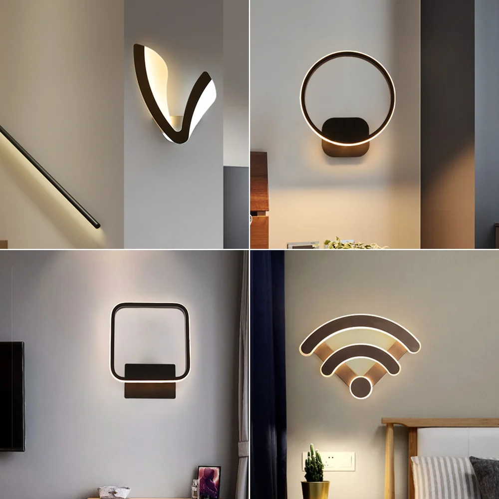 

Modern minimalist led bedside lamp personality Creative Nordic Corridor aisle bedroom wall living room lamp LM4181426