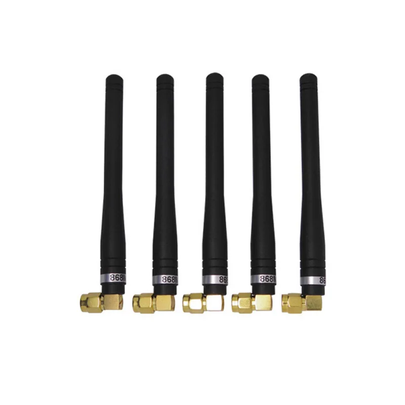 500 комплектов SW868-WT100 868 МГц резиновая антенна 2,0~ 3.0dBi+ кабель SMA