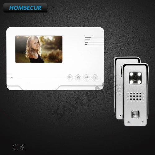 

HOMSECUR 4.3" Hands-free Video Security Door Phone with Transportation from RU+Outdoor Monitoring