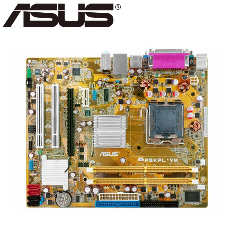 Asus P5KPL VM настольная материнская плата G31 Socket LGA для 775 Core Pentium Celeron DDR2 4G u ATX UEFI BIOS
