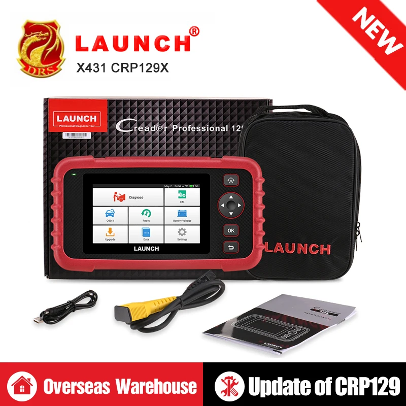 

LAUNCH X431 CRP129X OBD2 Scanner Auto Code Reader OBDII Diagnostic Tool ENG AT ABS SRS Oil Brake SAS TMPS ETS Automotive Tool