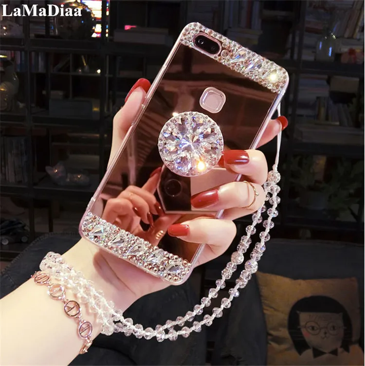 

Luxury Diamond Case Cover For Samsung Galaxy J5 J3 J7 A3 A5 A7 2016 2017 Case Glitter Mirror Girls with Holder Stand Soft TPU