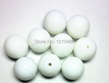 

20MM 100pcs/lot Solid pure white color Round Beads, Acrylic Chunky Beads For Jewelry necklace