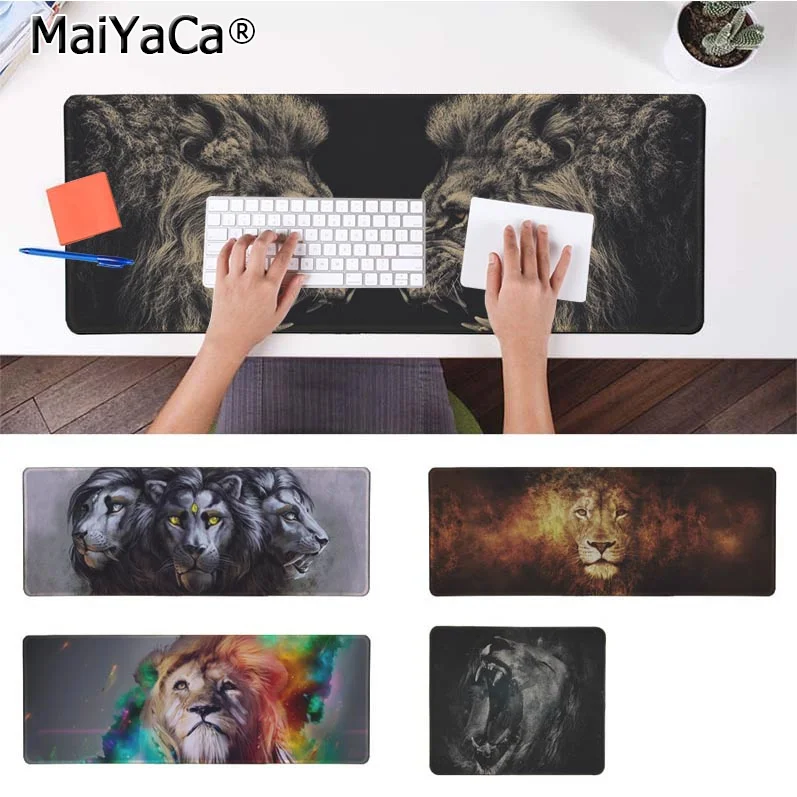 

MaiYaCa Hot Sales Animal ferocious lion Silicone large/small Pad to Mouse Game Free Shipping Large Mouse Pad Keyboards Mat