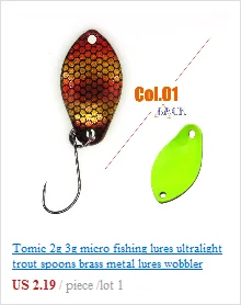 Tomic 1pc 2g 3,5g 5g lake area trout spoons casting micro metal fishing lures artificial bait ultralight