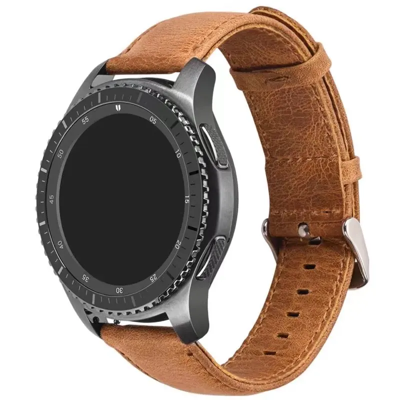 

UEBN 20mm Leather Replacement Watch band For Garmin Vivoactive 3, Samsung Gear S2 S3 Frontier 22mm strap watchbands