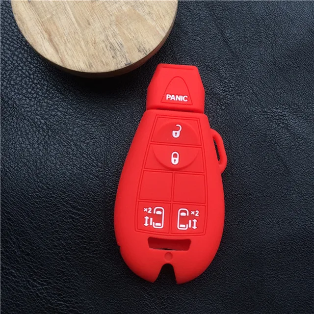 silicone rubber Car Smart Key Covers for Chrysler for Dodge for Jeep 5button Key Replacements