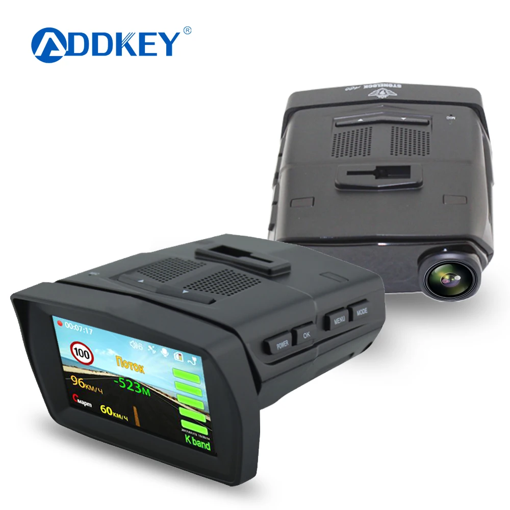 

ADDKEY Car DVR Radar Detector GPS 3 in 1 Car-detector Camera night vision Speedcam Anti Radar Detectors Dash Cam video recorder