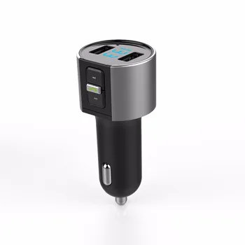 

Universal Metallic Car MP3 Music Player Car Bluetooth Kit Wireless Hands-free FM Transmitter Radio With 2 USB Port Car Charger